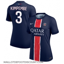 Maillot de football Réplique Paris Saint-Germain Presnel Kimpembe #3 Domicile Femme 2024-25 Manche Courte