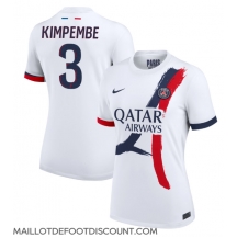 Maillot de football Réplique Paris Saint-Germain Presnel Kimpembe #3 Extérieur Femme 2024-25 Manche Courte