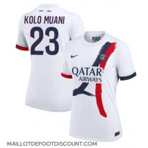 Maillot de football Réplique Paris Saint-Germain Randal Kolo Muani #23 Extérieur Femme 2024-25 Manche Courte