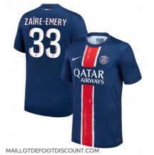 Maillot de football Réplique Paris Saint-Germain Warren Zaire-Emery #33 Domicile 2024-25 Manche Courte