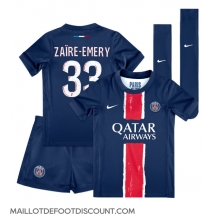 Maillot de football Réplique Paris Saint-Germain Warren Zaire-Emery #33 Domicile Enfant 2024-25 Manche Courte (+ Pantalon court)