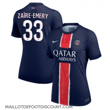 Maillot de football Réplique Paris Saint-Germain Warren Zaire-Emery #33 Domicile Femme 2024-25 Manche Courte