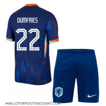 Maillot de football Réplique Pays-Bas Denzel Dumfries #22 Extérieur Enfant Europe 2024 Manche Courte (+ Pantalon court)