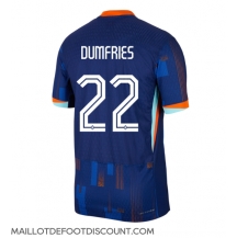 Maillot de football Réplique Pays-Bas Denzel Dumfries #22 Extérieur Europe 2024 Manche Courte