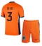 Maillot de football Réplique Pays-Bas Matthijs de Ligt #3 Domicile Enfant Europe 2024 Manche Courte (+ Pantalon court)