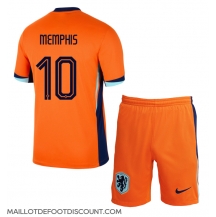 Maillot de football Réplique Pays-Bas Memphis Depay #10 Domicile Enfant Europe 2024 Manche Courte (+ Pantalon court)