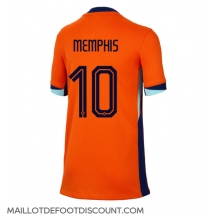 Maillot de football Réplique Pays-Bas Memphis Depay #10 Domicile Femme Europe 2024 Manche Courte