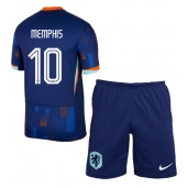 Maillot de football Réplique Pays-Bas Memphis Depay #10 Extérieur Enfant Europe 2024 Manche Courte (+ Pantalon court)