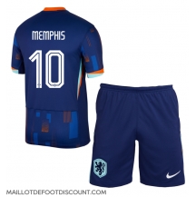 Maillot de football Réplique Pays-Bas Memphis Depay #10 Extérieur Enfant Europe 2024 Manche Courte (+ Pantalon court)