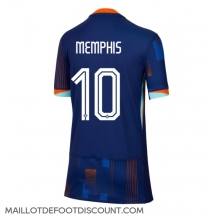 Maillot de football Réplique Pays-Bas Memphis Depay #10 Extérieur Femme Europe 2024 Manche Courte