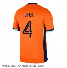 Maillot de football Réplique Pays-Bas Virgil van Dijk #4 Domicile Europe 2024 Manche Courte