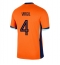 Maillot de football Réplique Pays-Bas Virgil van Dijk #4 Domicile Europe 2024 Manche Courte