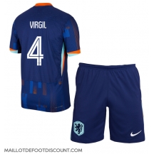 Maillot de football Réplique Pays-Bas Virgil van Dijk #4 Extérieur Enfant Europe 2024 Manche Courte (+ Pantalon court)