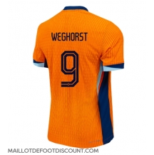 Maillot de football Réplique Pays-Bas Wout Weghorst #9 Domicile Europe 2024 Manche Courte