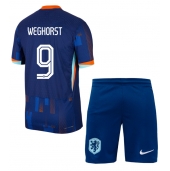 Maillot de football Réplique Pays-Bas Wout Weghorst #9 Extérieur Enfant Europe 2024 Manche Courte (+ Pantalon court)