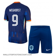 Maillot de football Réplique Pays-Bas Wout Weghorst #9 Extérieur Enfant Europe 2024 Manche Courte (+ Pantalon court)