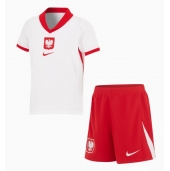 Maillot de football Réplique Pologne Domicile Enfant Europe 2024 Manche Courte (+ Pantalon court)