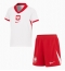 Maillot de football Réplique Pologne Domicile Enfant Europe 2024 Manche Courte (+ Pantalon court)