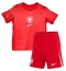 Maillot de football Réplique Pologne Extérieur Enfant Europe 2024 Manche Courte (+ Pantalon court)