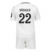 Maillot de football Réplique Real Madrid Antonio Rudiger #22 Domicile Enfant 2024-25 Manche Courte (+ Pantalon court)