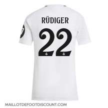 Maillot de football Réplique Real Madrid Antonio Rudiger #22 Domicile Femme 2024-25 Manche Courte