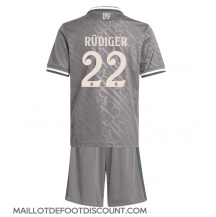 Maillot de football Réplique Real Madrid Antonio Rudiger #22 Troisième Enfant 2024-25 Manche Courte (+ Pantalon court)