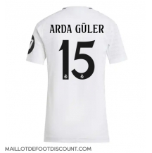 Maillot de football Réplique Real Madrid Arda Guler #15 Domicile Femme 2024-25 Manche Courte