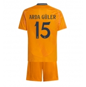 Maillot de football Réplique Real Madrid Arda Guler #15 Extérieur Enfant 2024-25 Manche Courte (+ Pantalon court)