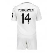 Maillot de football Réplique Real Madrid Aurelien Tchouameni #14 Domicile Enfant 2024-25 Manche Courte (+ Pantalon court)