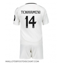 Maillot de football Réplique Real Madrid Aurelien Tchouameni #14 Domicile Enfant 2024-25 Manche Courte (+ Pantalon court)