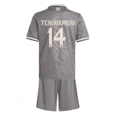 Maillot de football Réplique Real Madrid Aurelien Tchouameni #14 Troisième Enfant 2024-25 Manche Courte (+ Pantalon court)