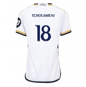 Maillot de football Réplique Real Madrid Aurelien Tchouameni #18 Domicile Femme 2023-24 Manche Courte