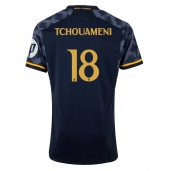 Maillot de football Réplique Real Madrid Aurelien Tchouameni #18 Extérieur 2023-24 Manche Courte