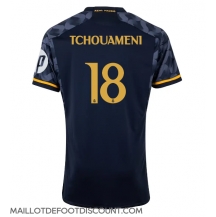 Maillot de football Réplique Real Madrid Aurelien Tchouameni #18 Extérieur 2023-24 Manche Courte