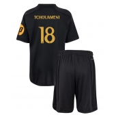 Maillot de football Réplique Real Madrid Aurelien Tchouameni #18 Troisième Enfant 2023-24 Manche Courte (+ Pantalon court)