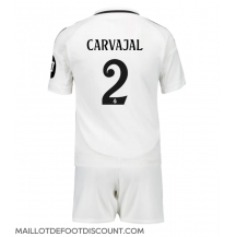 Maillot de football Réplique Real Madrid Daniel Carvajal #2 Domicile Enfant 2024-25 Manche Courte (+ Pantalon court)