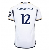 Maillot de football Réplique Real Madrid Eduardo Camavinga #12 Domicile 2023-24 Manche Courte