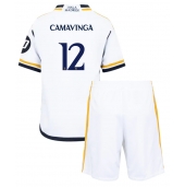 Maillot de football Réplique Real Madrid Eduardo Camavinga #12 Domicile Enfant 2023-24 Manche Courte (+ Pantalon court)