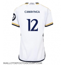 Maillot de football Réplique Real Madrid Eduardo Camavinga #12 Domicile Femme 2023-24 Manche Courte