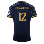 Maillot de football Réplique Real Madrid Eduardo Camavinga #12 Extérieur 2023-24 Manche Courte