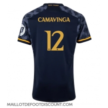 Maillot de football Réplique Real Madrid Eduardo Camavinga #12 Extérieur 2023-24 Manche Courte