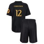 Maillot de football Réplique Real Madrid Eduardo Camavinga #12 Troisième Enfant 2023-24 Manche Courte (+ Pantalon court)