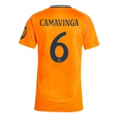 Maillot de football Réplique Real Madrid Eduardo Camavinga #6 Extérieur Femme 2024-25 Manche Courte