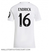 Maillot de football Réplique Real Madrid Endrick #16 Domicile Femme 2024-25 Manche Courte