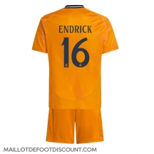 Maillot de football Réplique Real Madrid Endrick #16 Extérieur Enfant 2024-25 Manche Courte (+ Pantalon court)