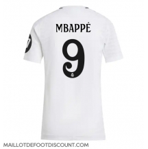 Maillot de football Réplique Real Madrid Kylian Mbappe #9 Domicile Femme 2024-25 Manche Courte