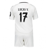 Maillot de football Réplique Real Madrid Lucas Vazquez #17 Domicile Enfant 2024-25 Manche Courte (+ Pantalon court)