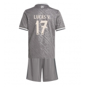 Maillot de football Réplique Real Madrid Lucas Vazquez #17 Troisième Enfant 2024-25 Manche Courte (+ Pantalon court)