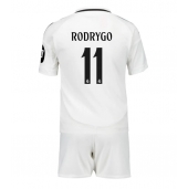 Maillot de football Réplique Real Madrid Rodrygo Goes #11 Domicile Enfant 2024-25 Manche Courte (+ Pantalon court)