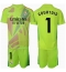 Maillot de football Réplique Real Madrid Thibaut Courtois #1 Gardien de but Troisième Enfant 2024-25 Manche Courte (+ Pantalon court)